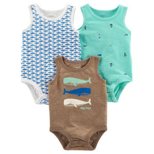 Carters Baby Boy 3-pk Sleeveless Bodysuits Clothes